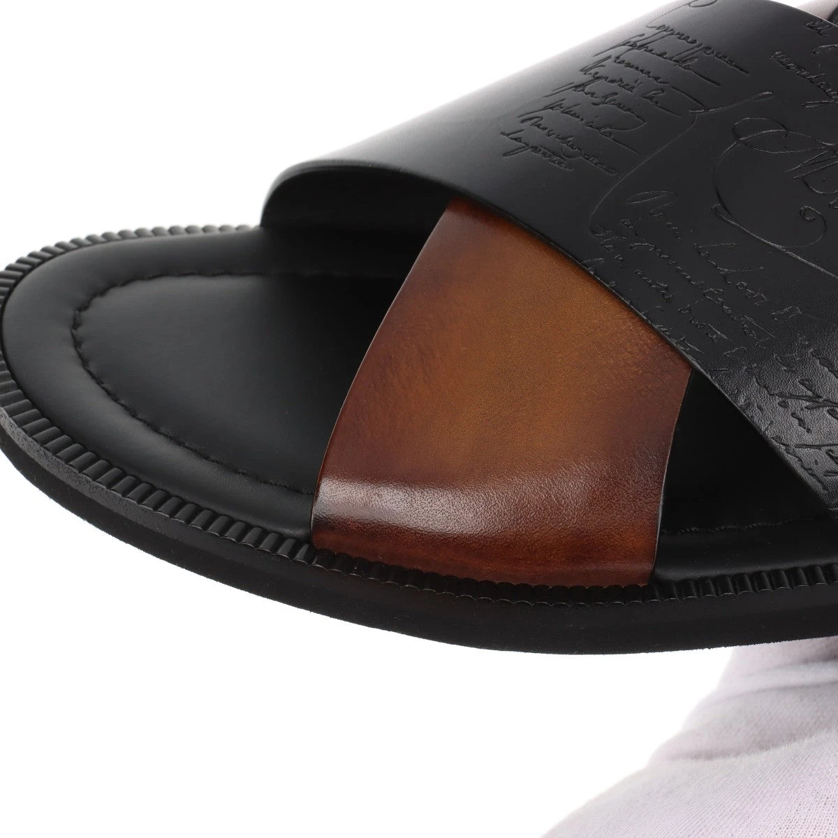 BERLUTI ブラック/ブラウン サンダル