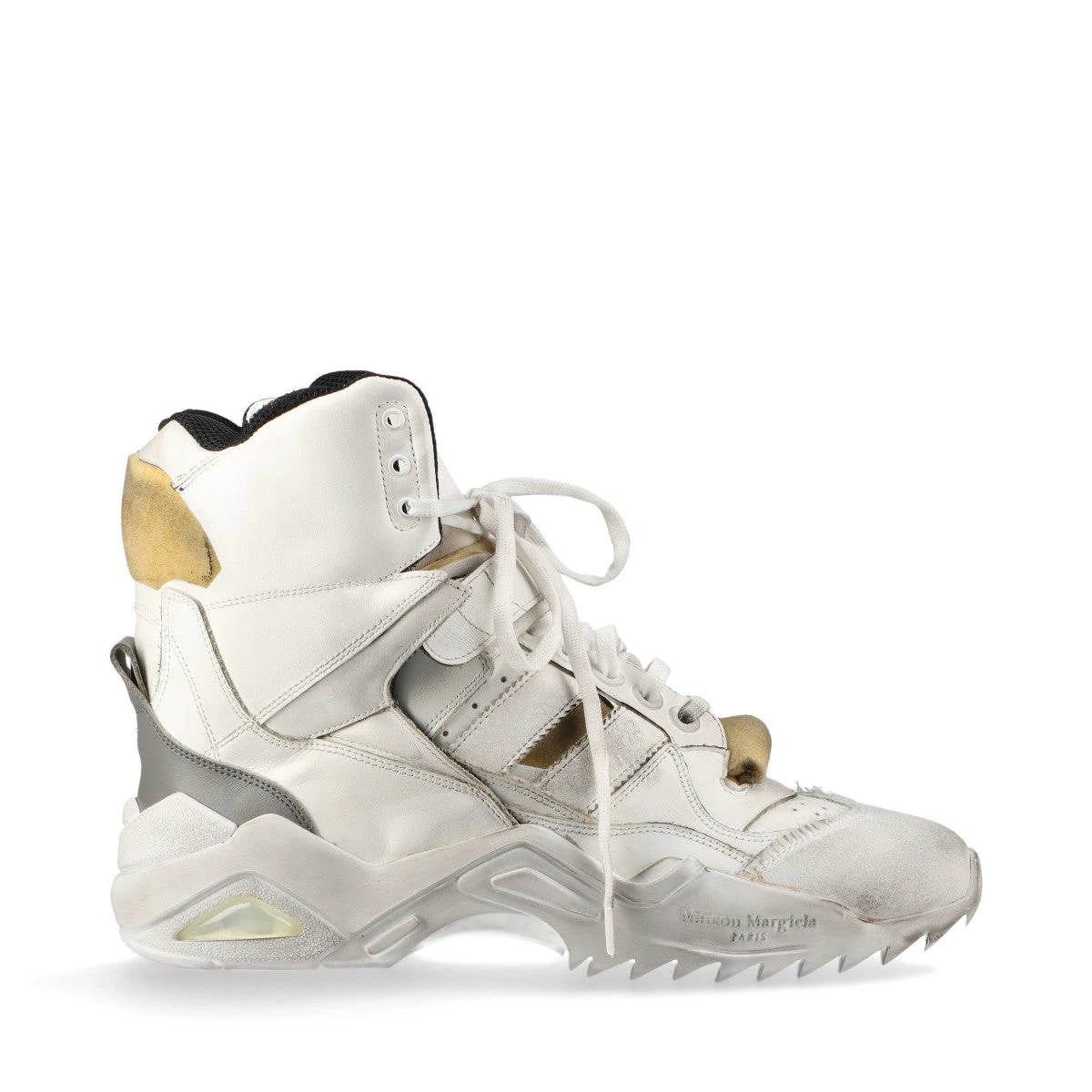 マルタンマルジェラ ホワイトレザーハイカットスニーカー メゾン