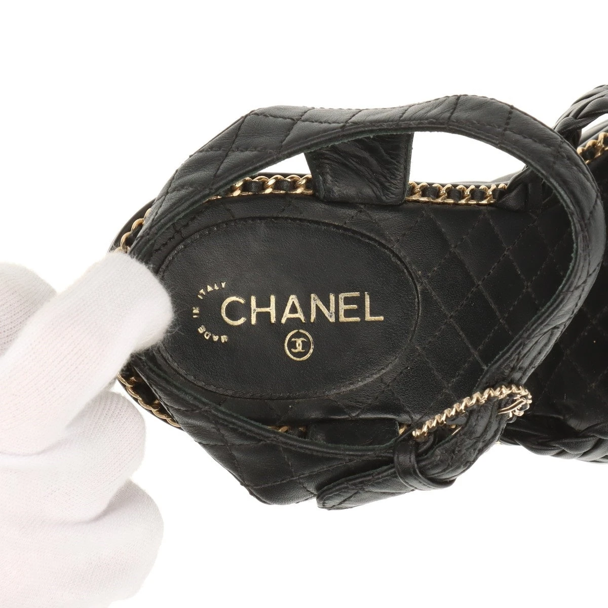 マトラッセソール♡25A【CHANEL】ウェッジソールサンダル CHANEL - CHANEL キラキラCCマーク ウェッジソール サンダル