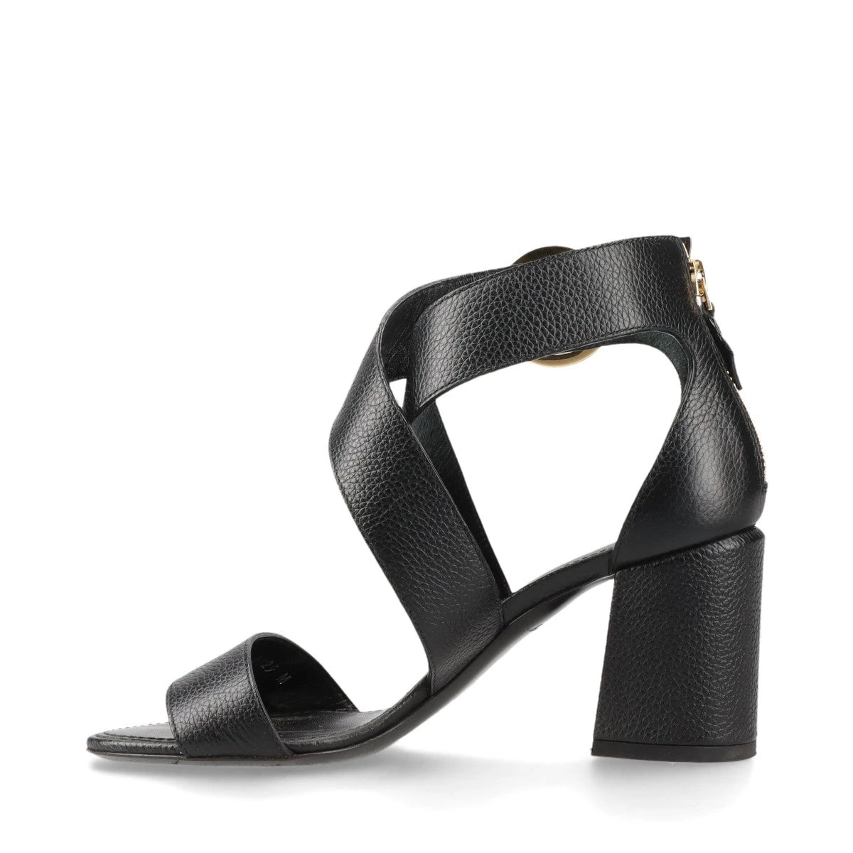 ヴィトン ホライズンライン レザー サンダル 36 レディース ブラック