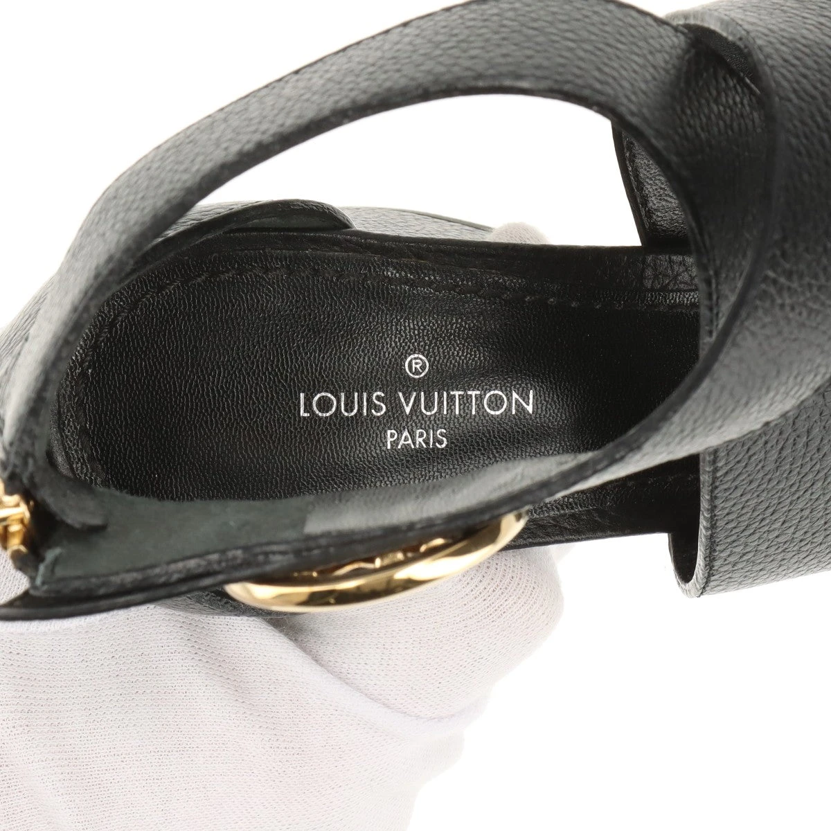 ヴィトン ホライズンライン レザー サンダル 36 レディース