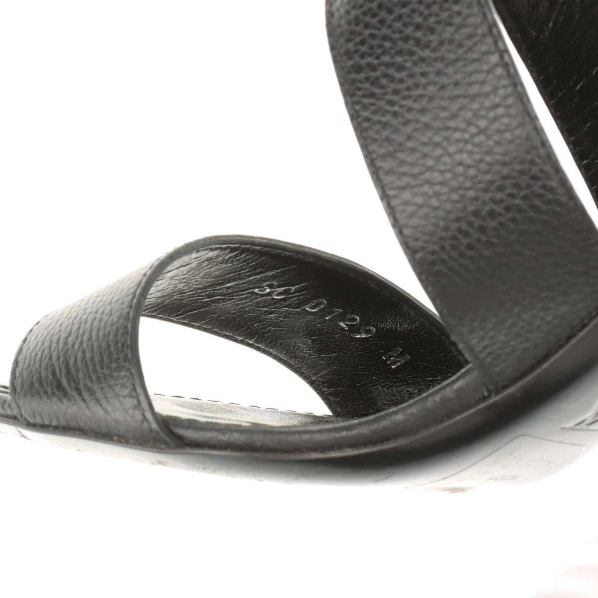ヴィトン ホライズンライン レザー サンダル 36 レディース ブラック