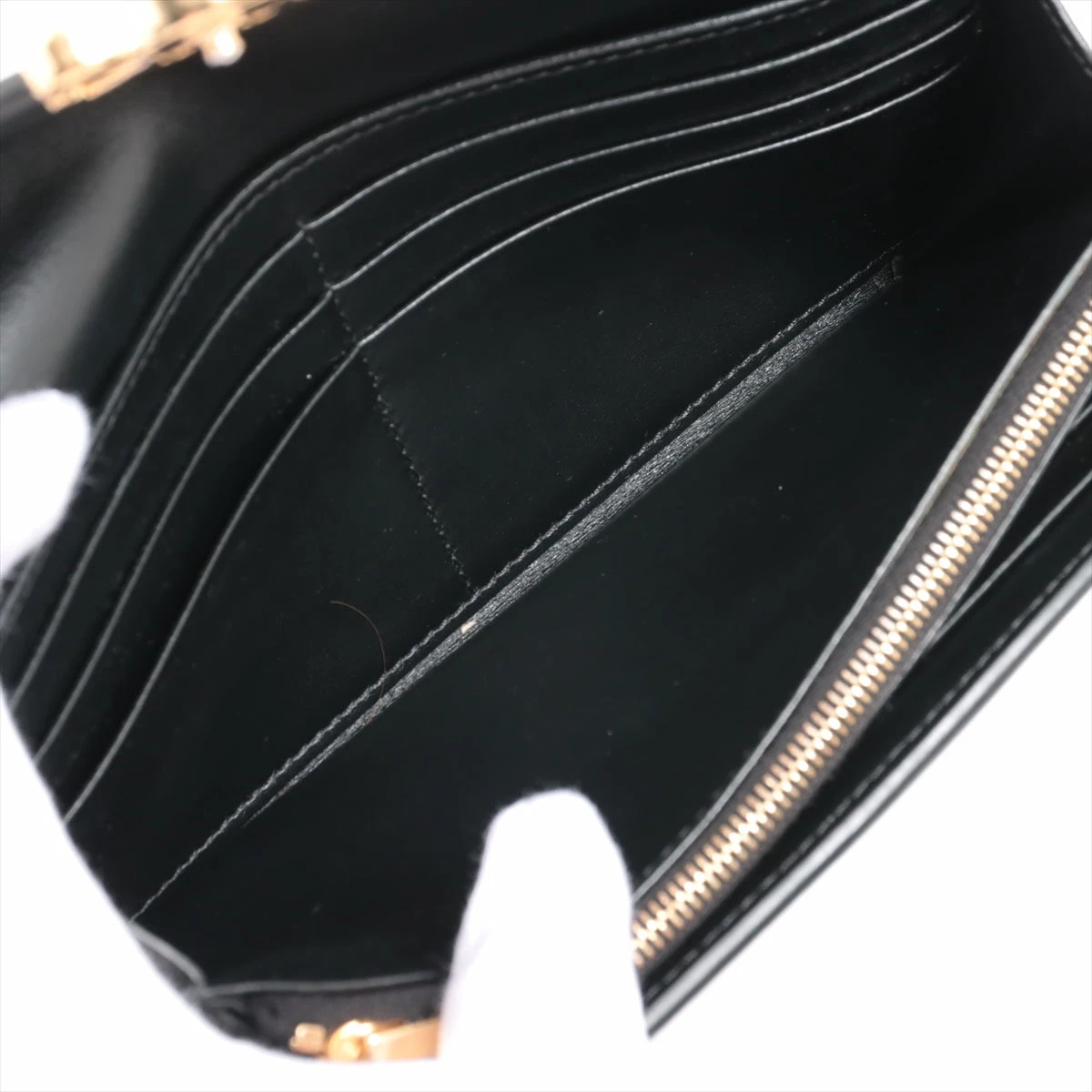 未使用 CELINE トリオンフ 長財布 ラージウォレット カーフ ブラック 黒 セリーヌ トリオンフ ラージウォレット カーフスキン 長財布