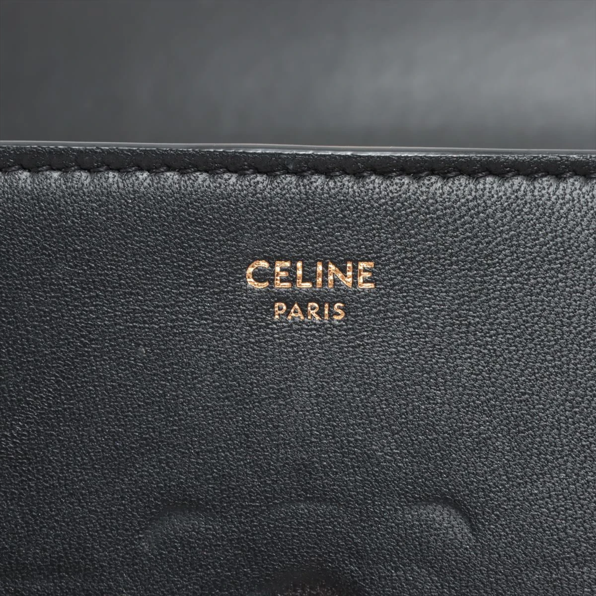 未使用 CELINE トリオンフ 長財布 ラージウォレット カーフ ブラック 黒 セリーヌ トリオンフ ラージウォレット カーフスキン 長財布