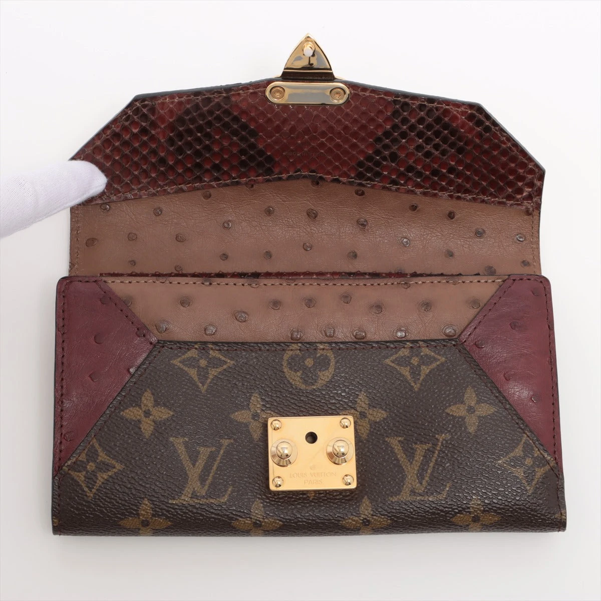 【超極美品】ルイヴィトン モノグラム ヴィクトリーヌ ブラウン A328 ヴィトン バイカラー モノグラム アンプラント ポルトフォイユ