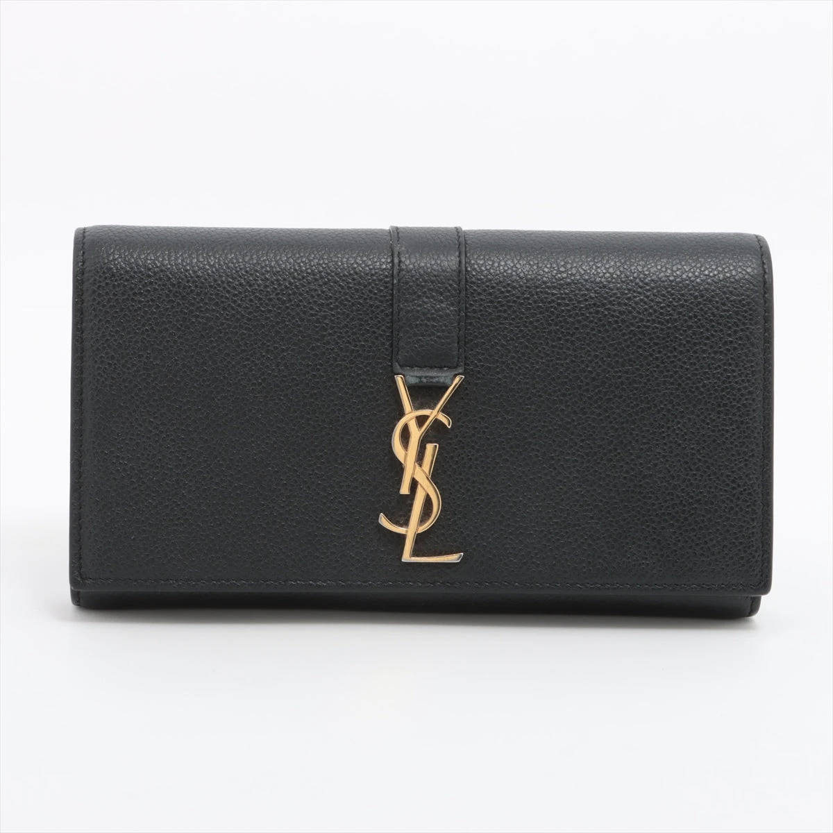 サンローランパリ YSLライン GBL414567 レザー 長財布 ブラック 