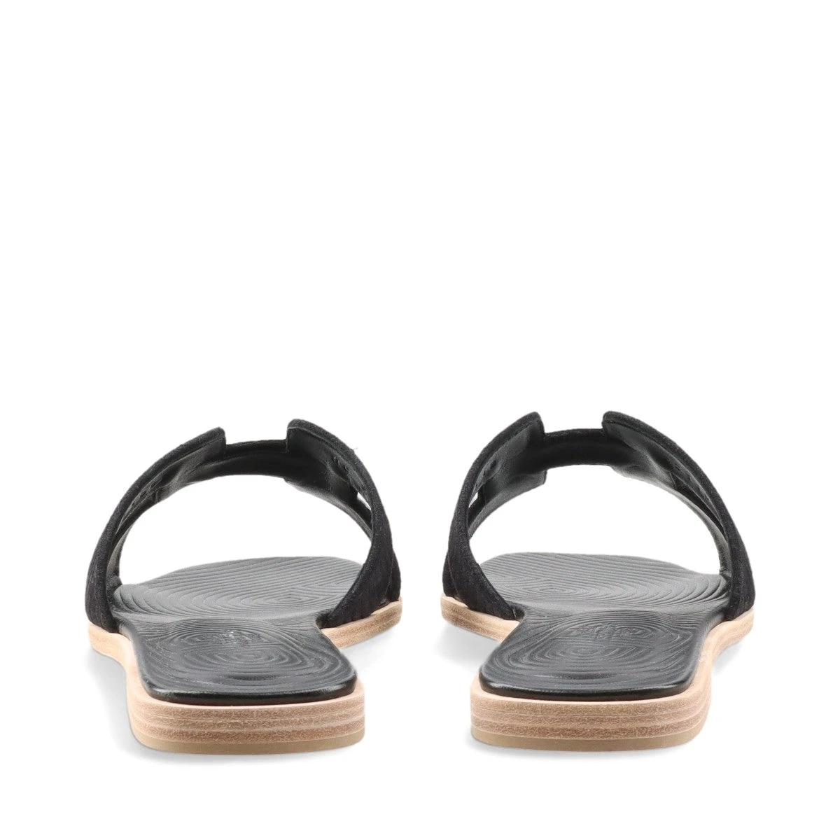 エルメス オラン スエード サンダル 37 レディース ブラック YZ066737