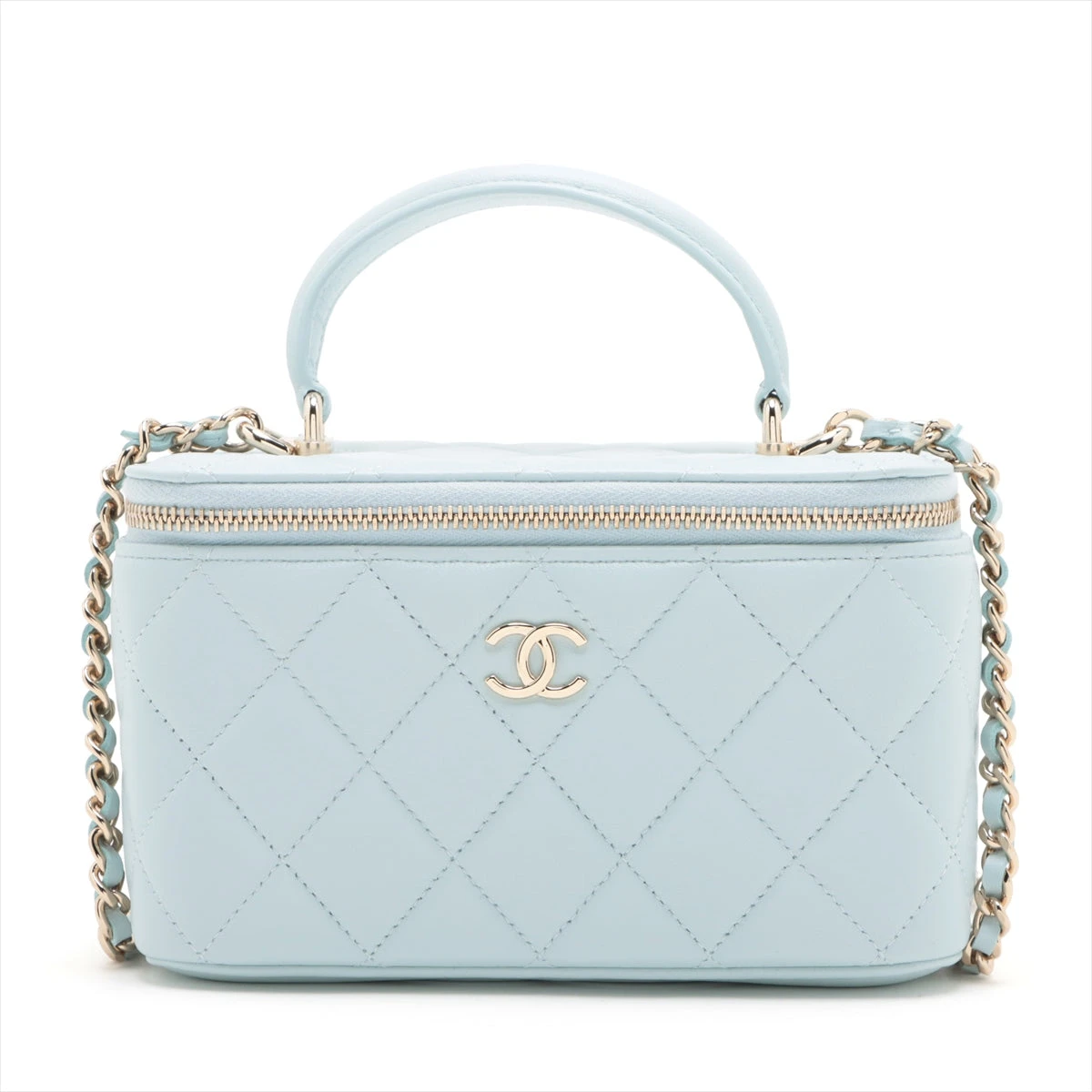 シャネル マトラッセ ラムスキン チェーンショルダーバッグ バニティ