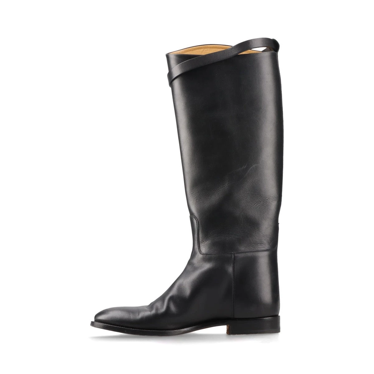 直営店！ 【HERMES エルメス】 Jumping ロングブーツ レザー HERMES 稀少 ロングブーツ お洒落 本革レザー ブラック Jumping