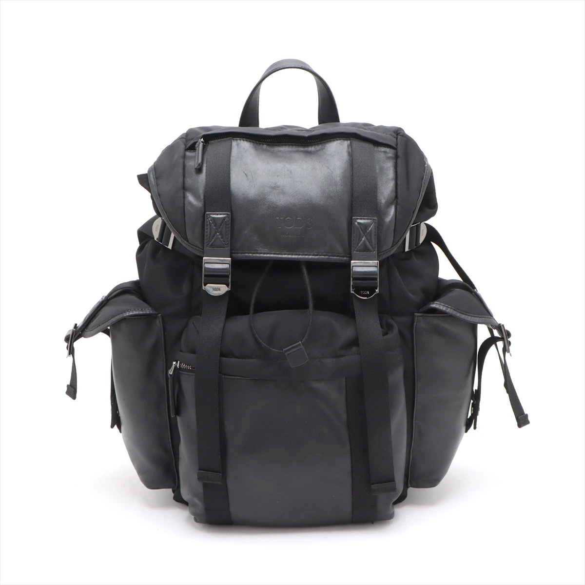 訳アリ✨TOD'S NYLON LEATHER BACKPACK BLACK