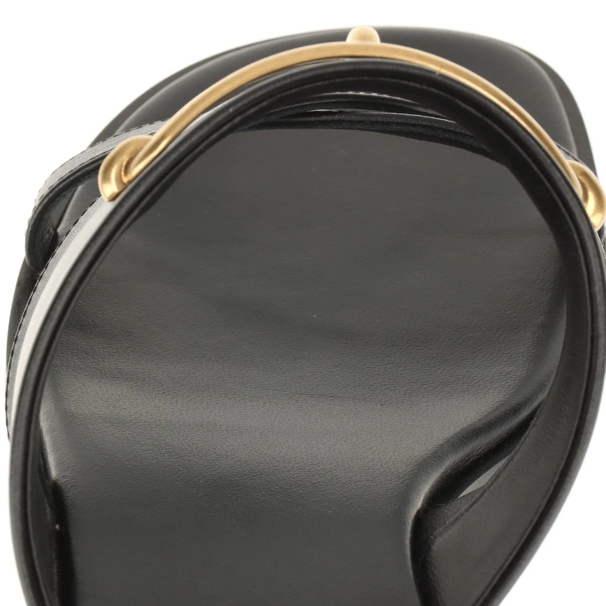 エルメス クレア レザー サンダル 37 レディース ブラック