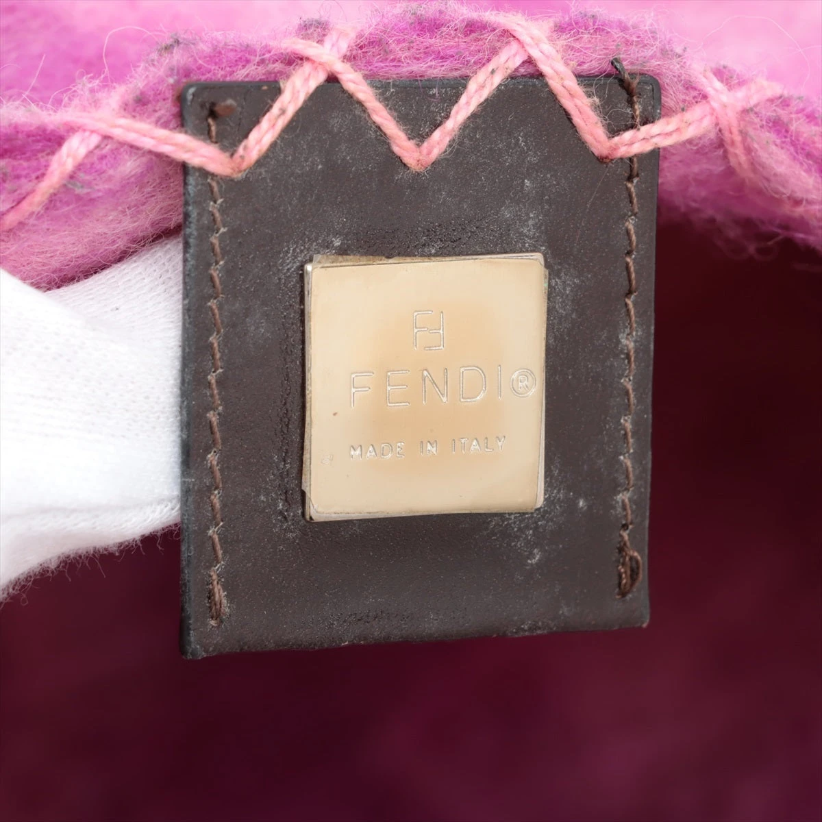 FENDI マンマバケット パープル 紫 フェンディ マンマバケット スエード×レザー ショルダーバッグ