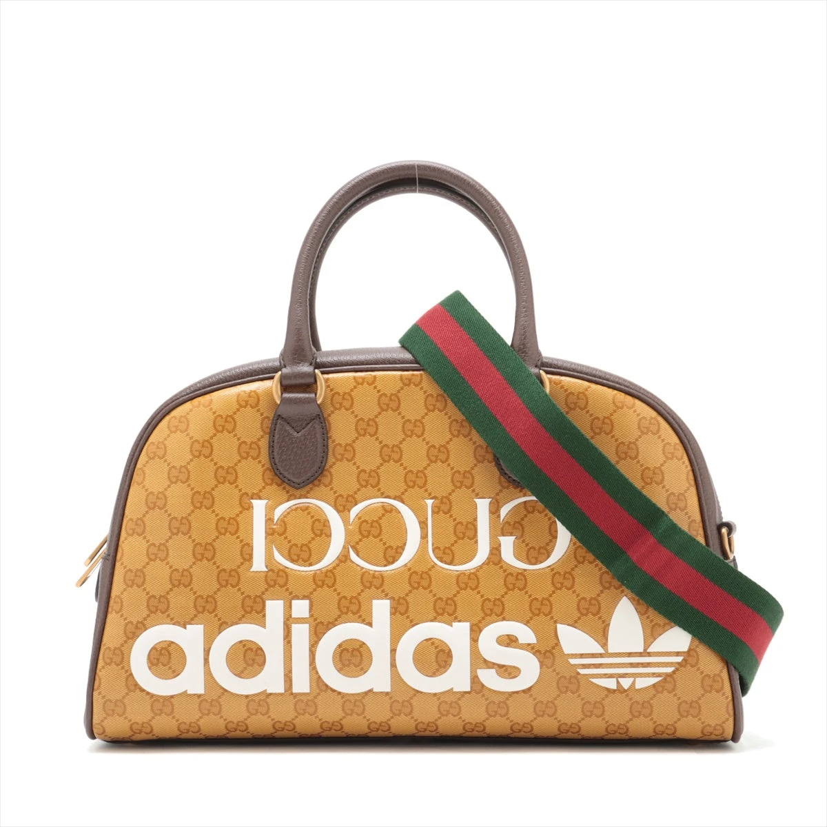 GUCCI × adidas ボストンバッグ2way GGクリスタルレザー