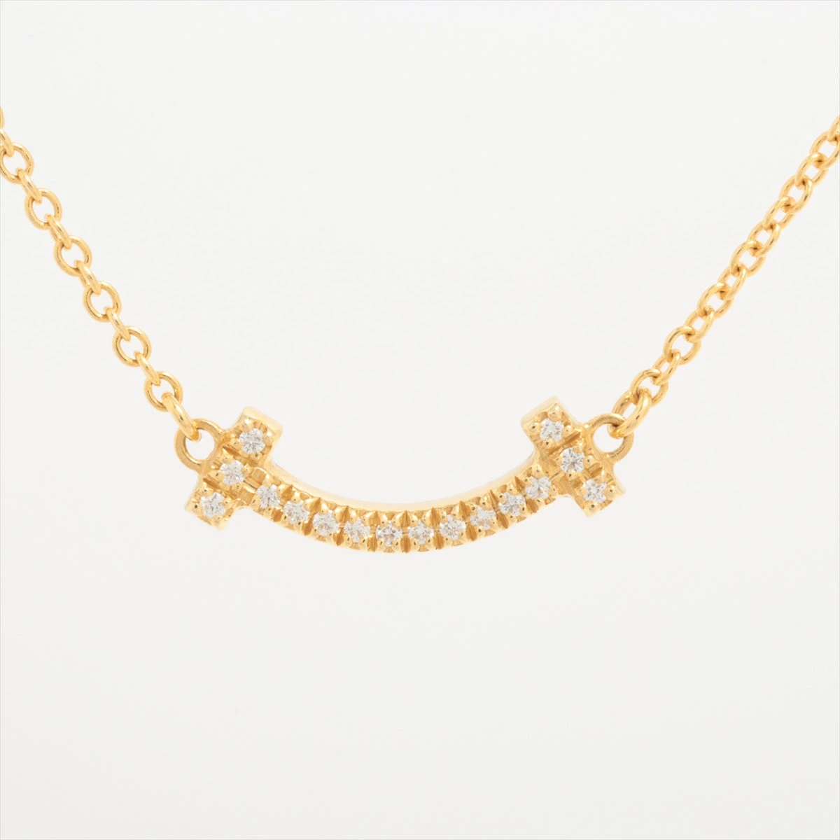 Tiffany スマイルネックレスミニダイヤYG