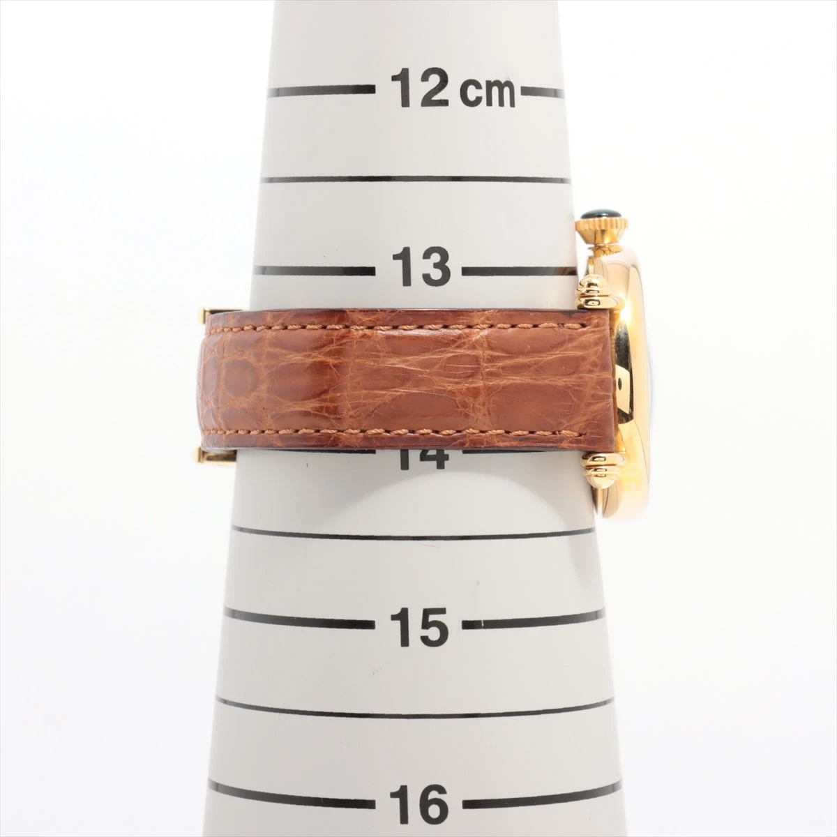 カルティエ ディアボロ 1420 0 R2241 YG×革 QZ 白文字盤 あまり