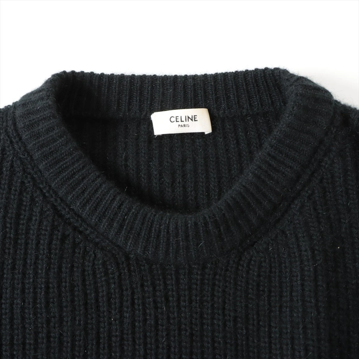 セリーヌ 21AW ウール×アンゴラ ニット S ブラック エディ期