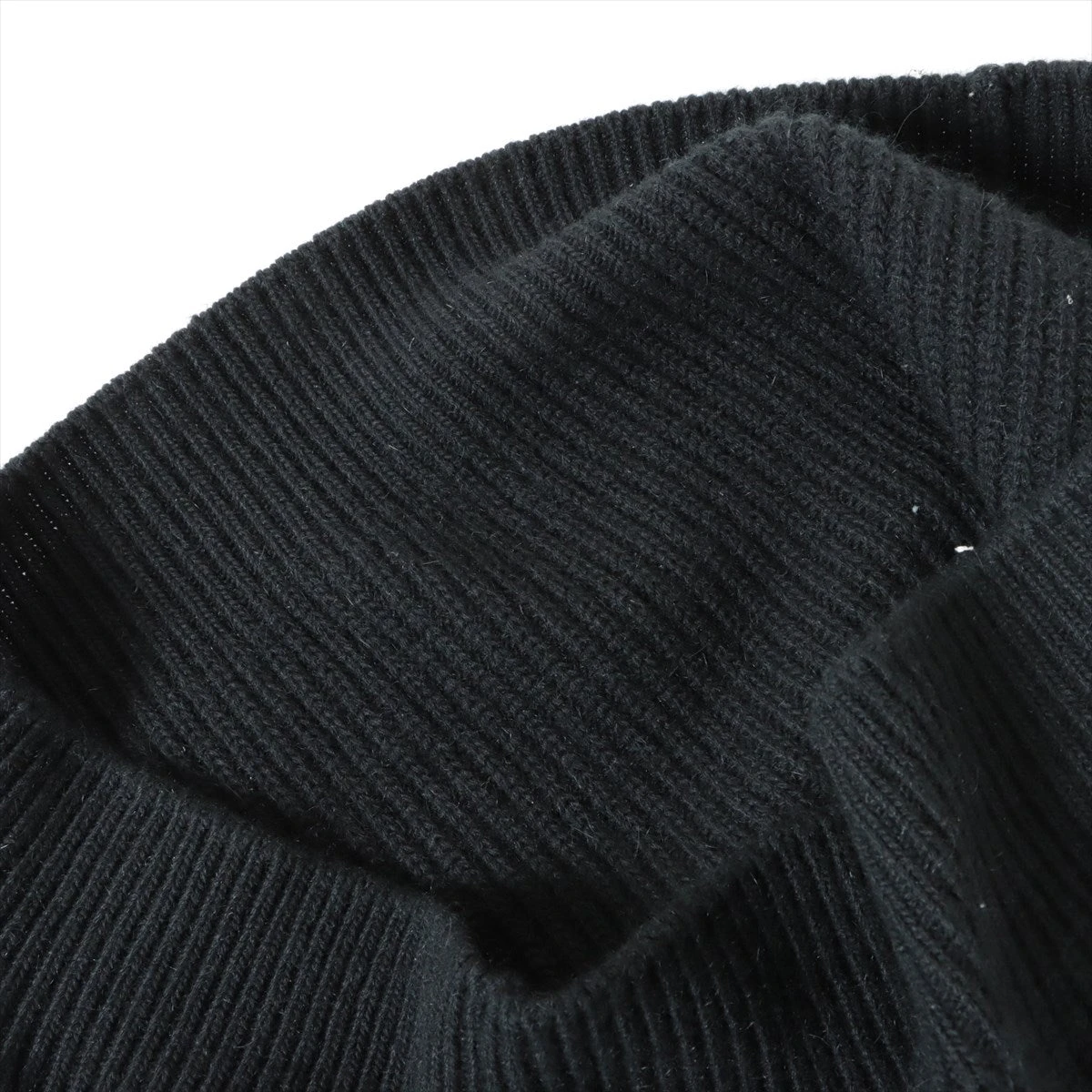 セリーヌ 21AW ウール×アンゴラ ニット S ブラック エディ期 ロゴ