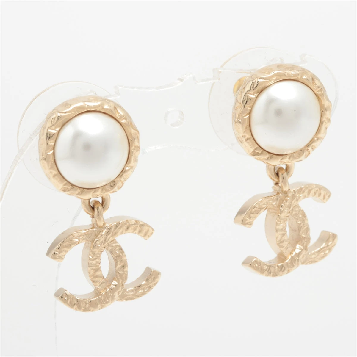 シャネル ゴールドプレート ラウンドピアス フェイクパール 楽天市場】シャネル CHANEL ピアス ココマーク パールxゴールドx