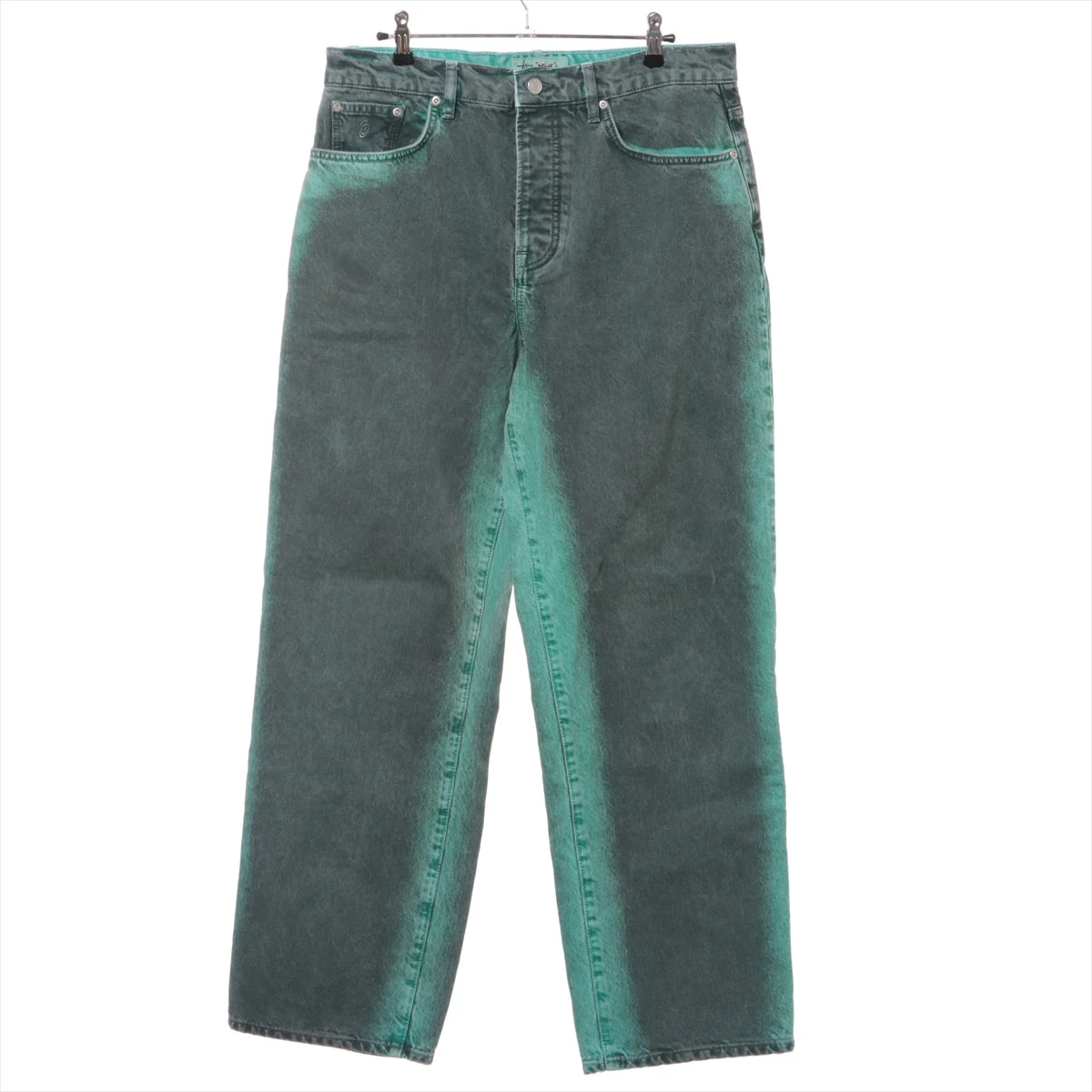 ステューシー 23SS コットン デニムパンツ 30 グレー×グリーン