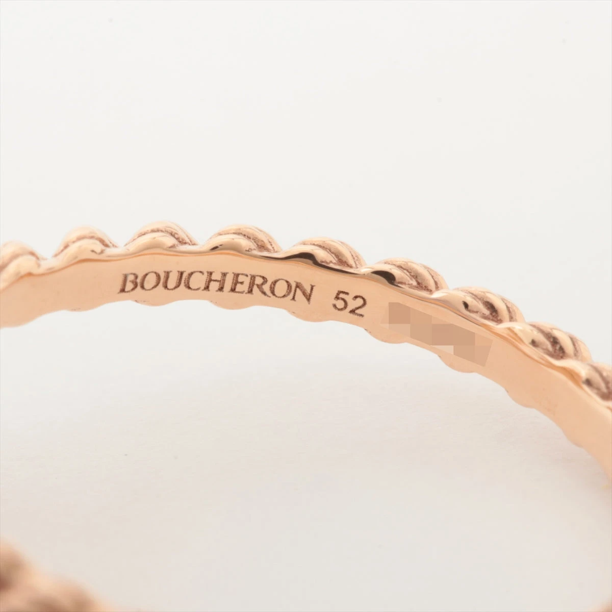 ブシュロン セルパンボエム ローズクォーツ リング 750(PG) 2.4g 52