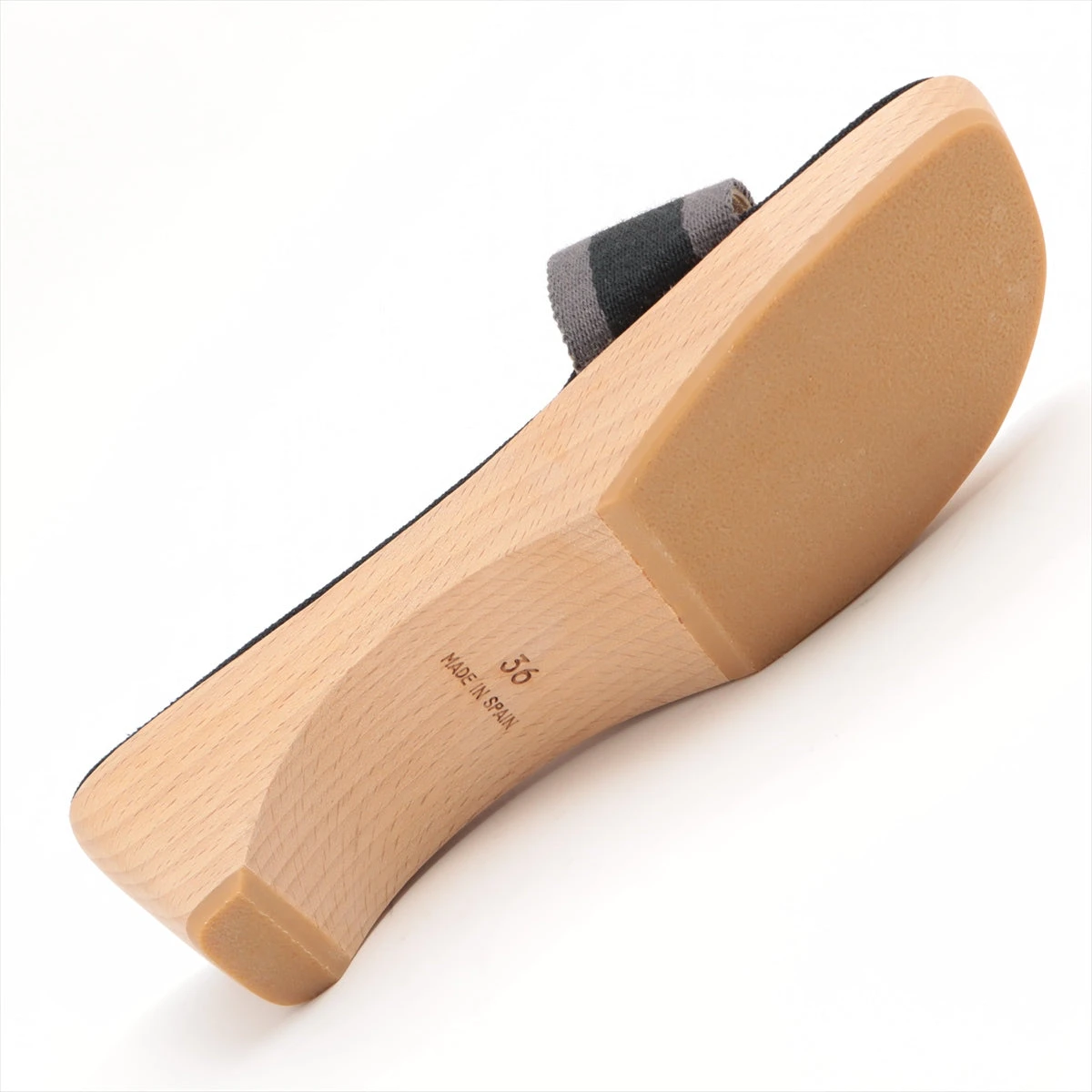 HERMES36［エルメス］サンダル フールトゥ グレーキャンバスウッド HERMES36［エルメス］サンダル フールトゥ グレーキャンバス