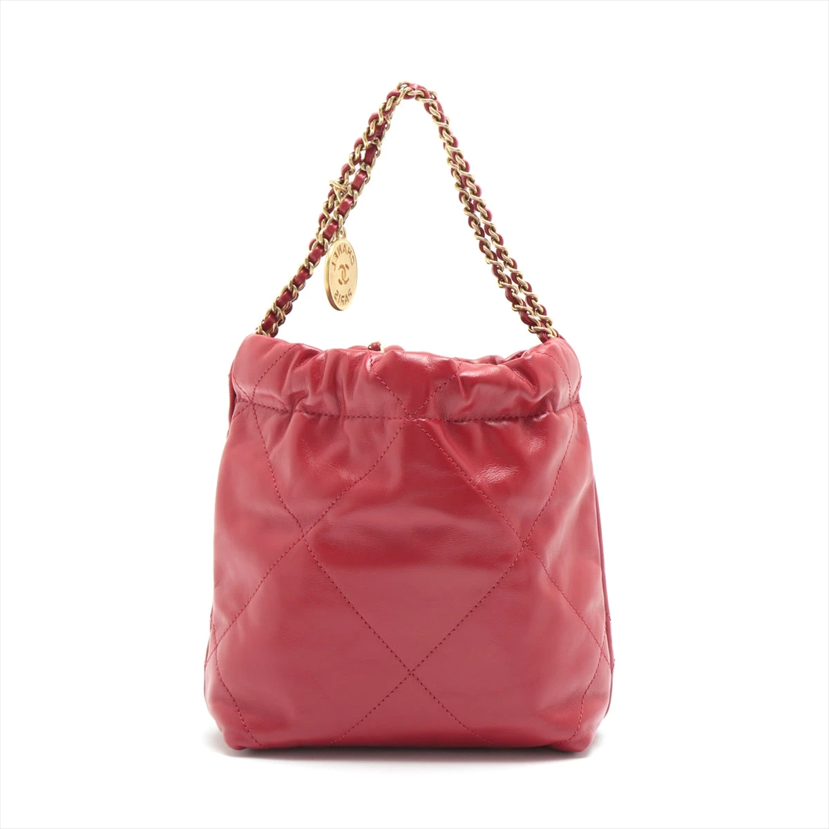 シャネル シャネル22ミニ レザー 2WAYショルダーバッグ レッド