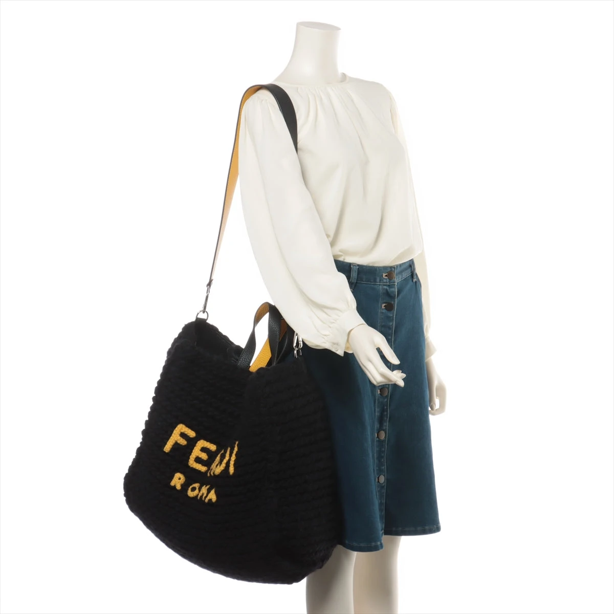 フェンディ 7VA390 ウールレザー トートバッグ FENDI フェンディ トートバッグ ショッピングバッグ メンズ
