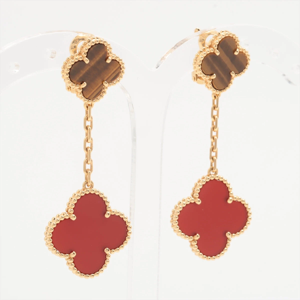 ヴァンクリーフアンドアーペル　アルハンブラ　ピアス　タイガーズアイ Van Cleef & Arpels - ヴァンクリーフ＆アーペル ヴィンテージ
