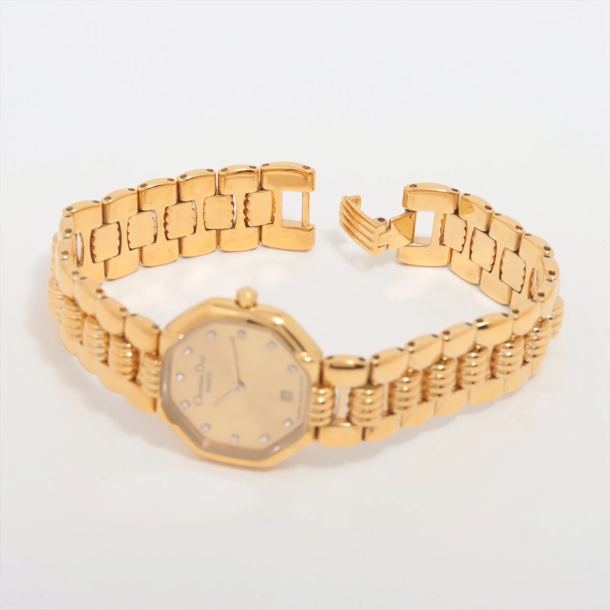 153クリスチャンディオール　オクタゴン　D48-153 ダイヤ　デイト　腕時計 楽天市場】クリスチャンディオール D48-153 腕時計 GP/GP