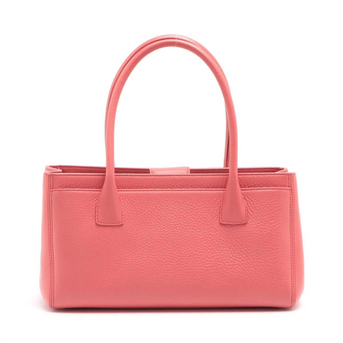 シャネルエグゼクティブトートピンクレザーシルバー金具