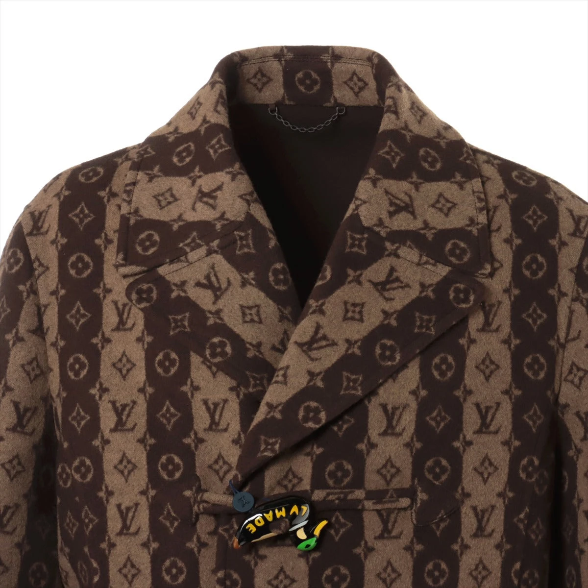 ルイヴィトン×NIGO モノグラムトランクストライプクロップドピーコート