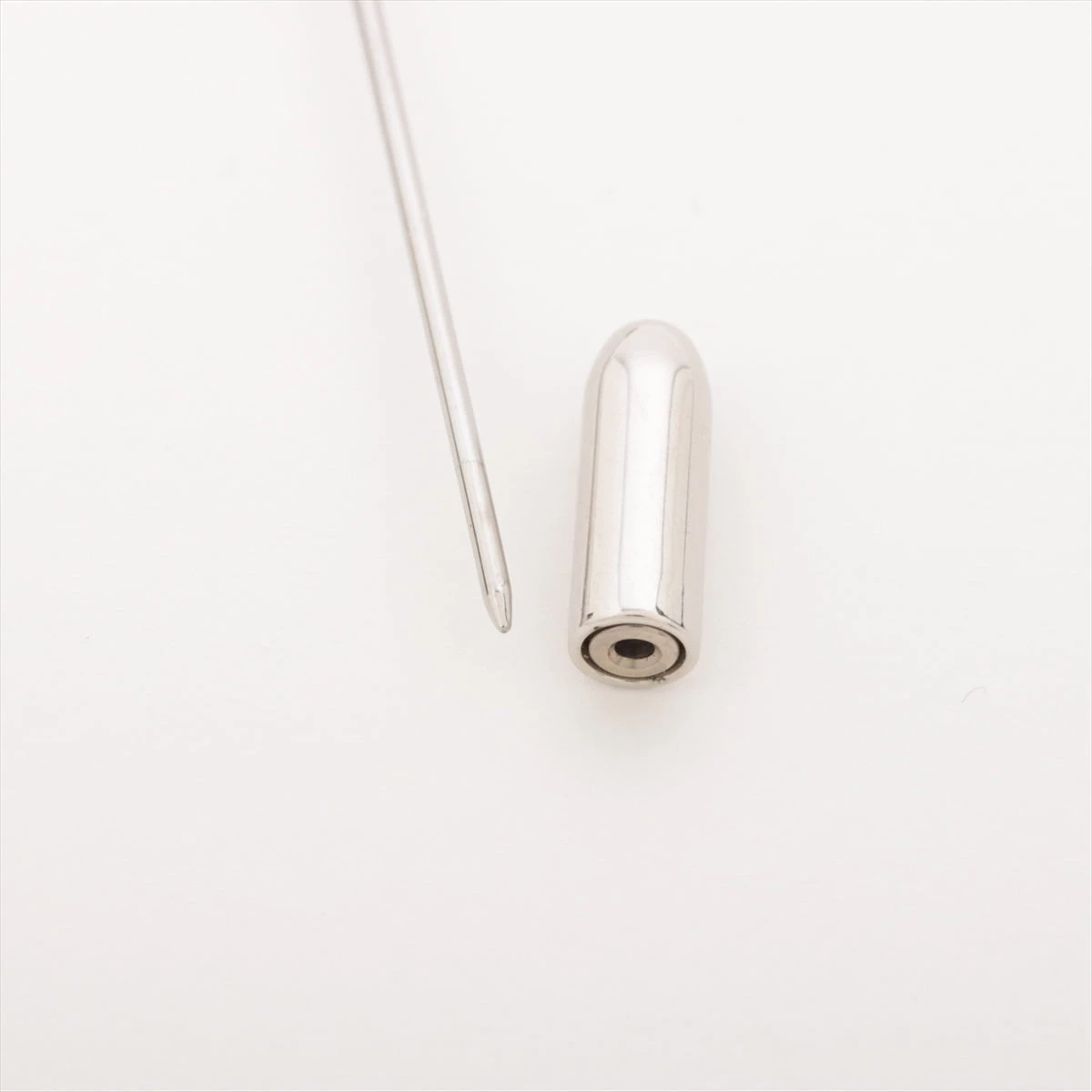 エルメス セリエ ピンブローチ メタル ブラウン×シルバー ハットピン