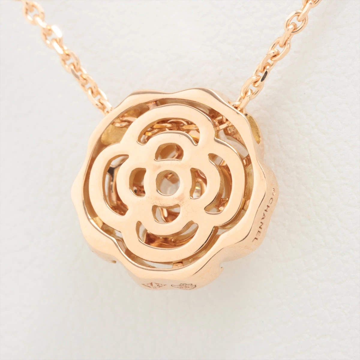 シャネル カメリア 1P ダイヤ ネックレス 750(PG) 4.0g J11660