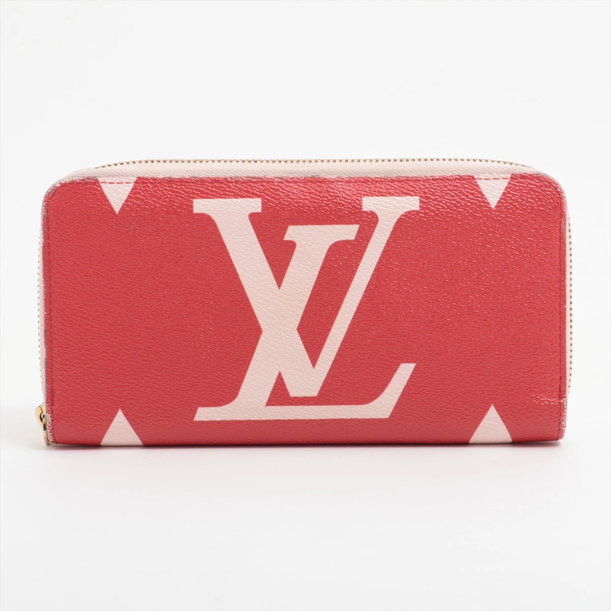 ヴィトン モノグラムジャイアント ジッピーウォレット M67550 レッド  