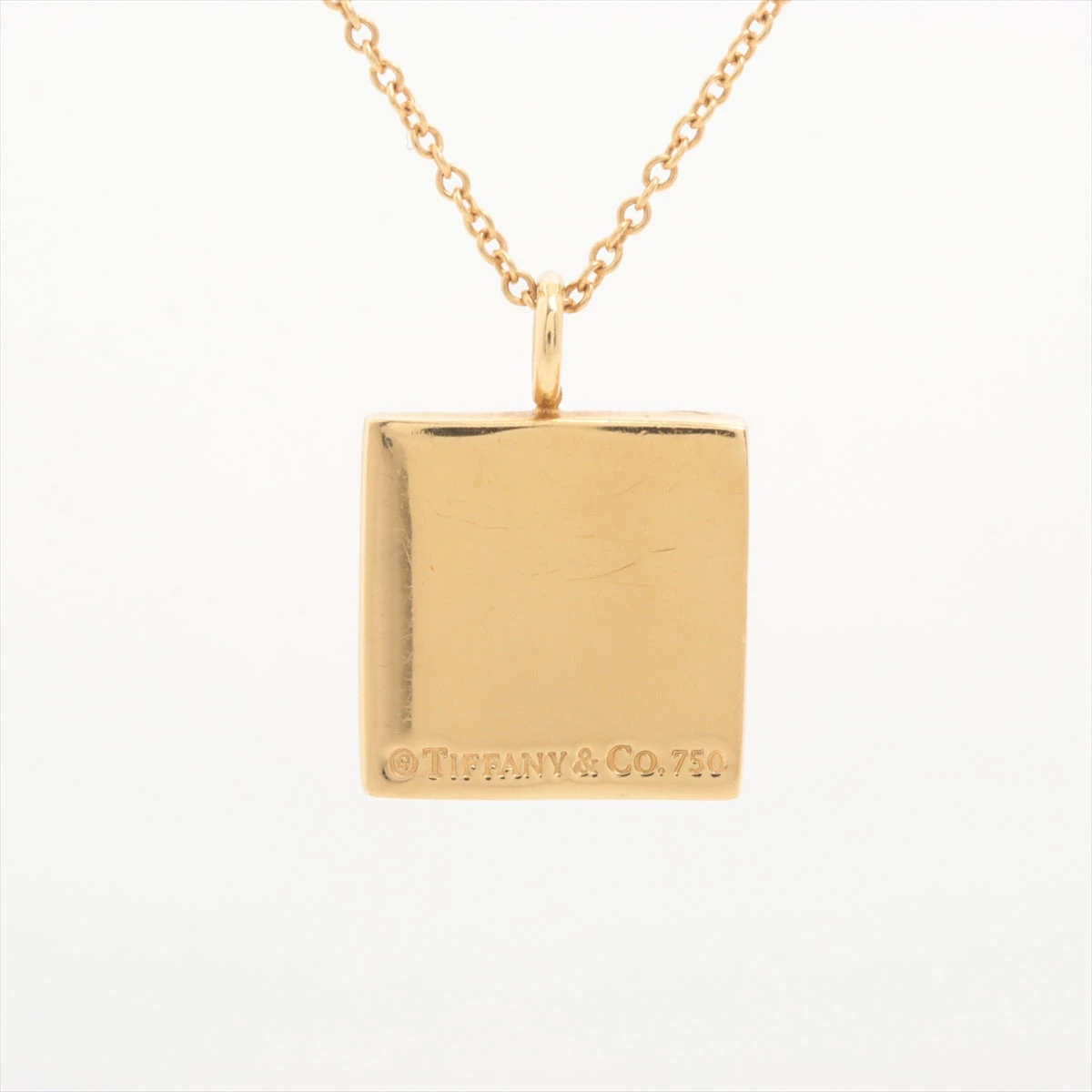 ティファニーノーツスクエアネックレス Tiffany & Co. - 【美品】TIFFANY&Co. ノーツ スクエア プレート