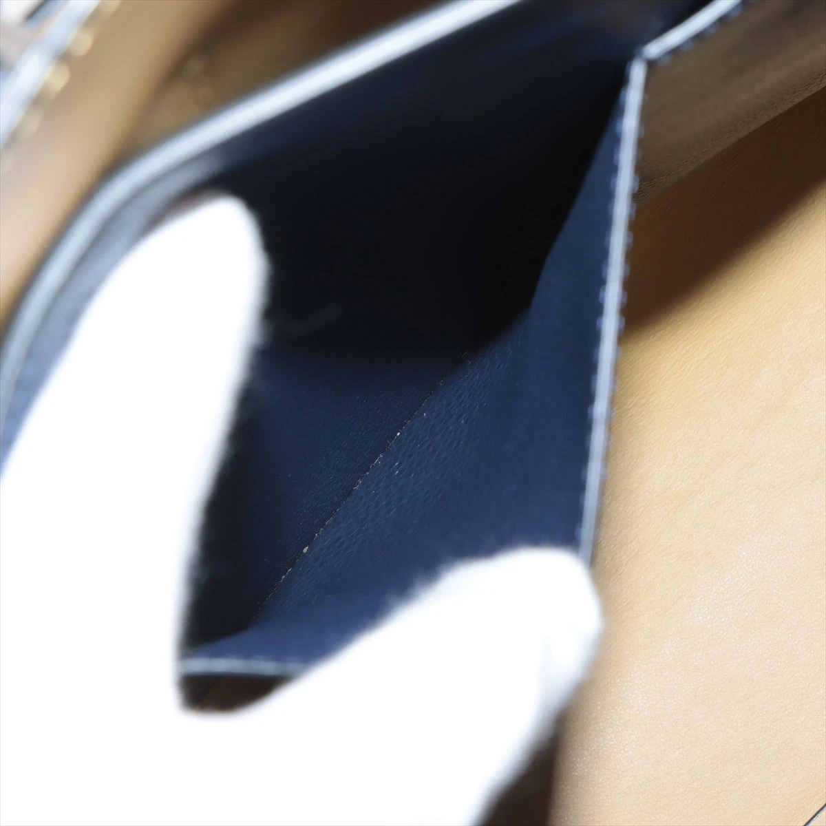 バーバリー ベルトバッグ レザー 2WAYハンドバッグ ネイビー A3270189