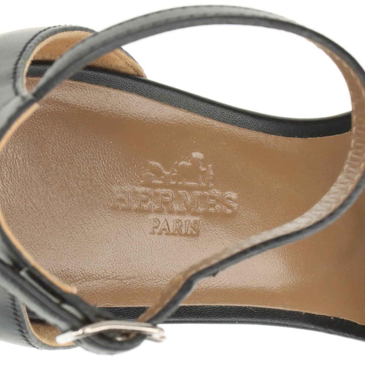 エルメス レジェンド レザー ウェッジソールサンダル 35 レディース