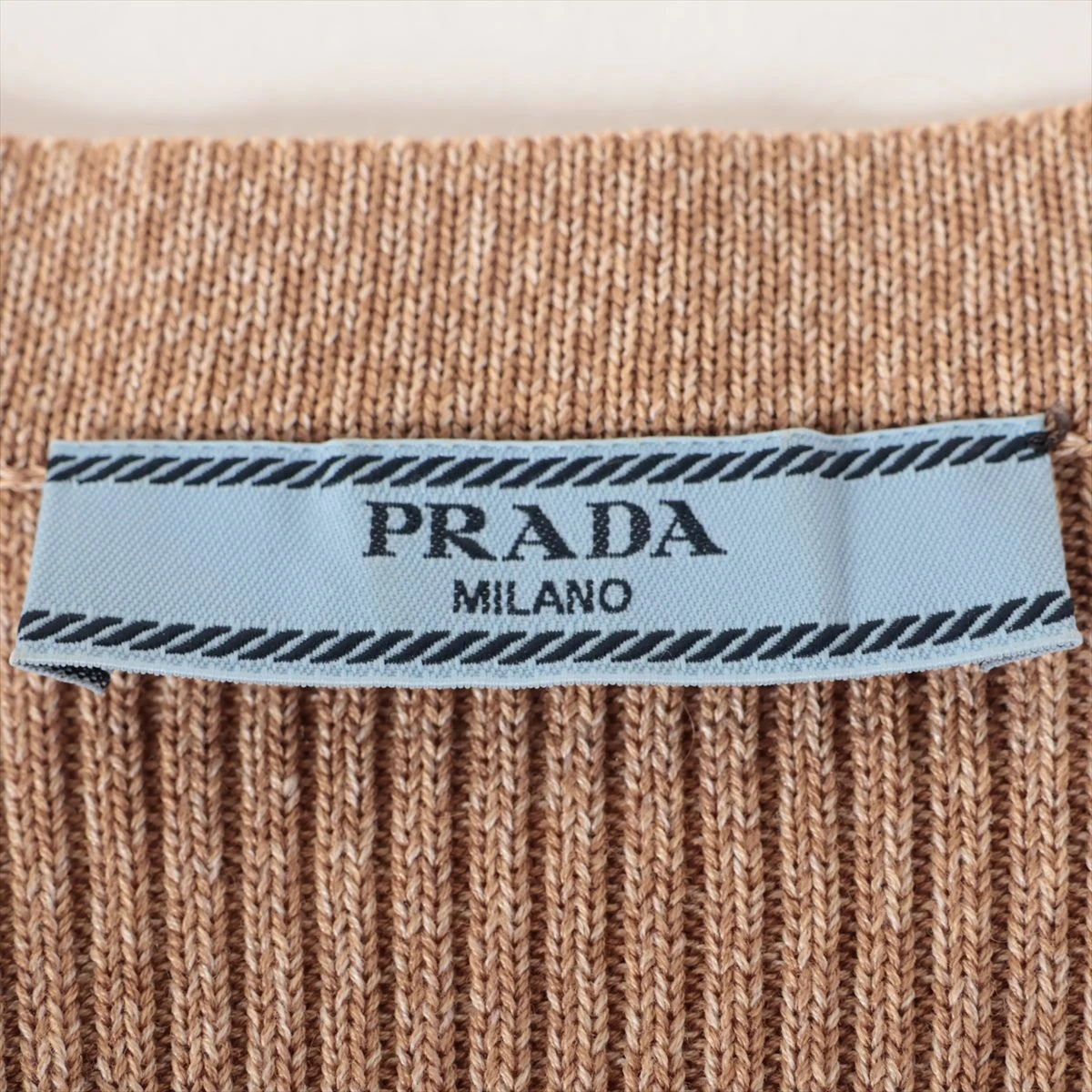 プラダ トライアングルロゴ 24年 コットン ノースリーブワンピース 38