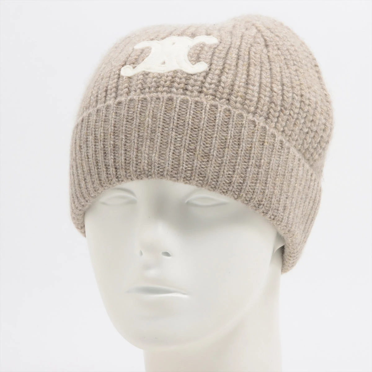 【期間限定5％OFF】セリーヌ トリオンフ ニットキャップ セリーヌ トリオンフ ニットキャップ カシミヤ ベージュ