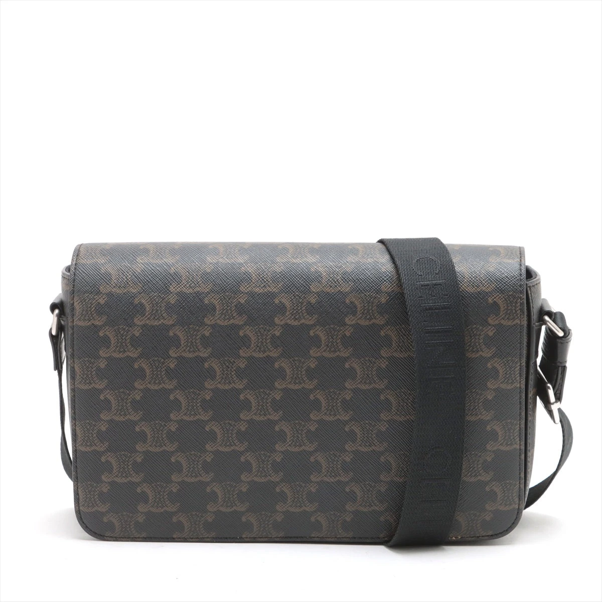 CELINE ブラックトリオンフ メッセンジャーバッグ