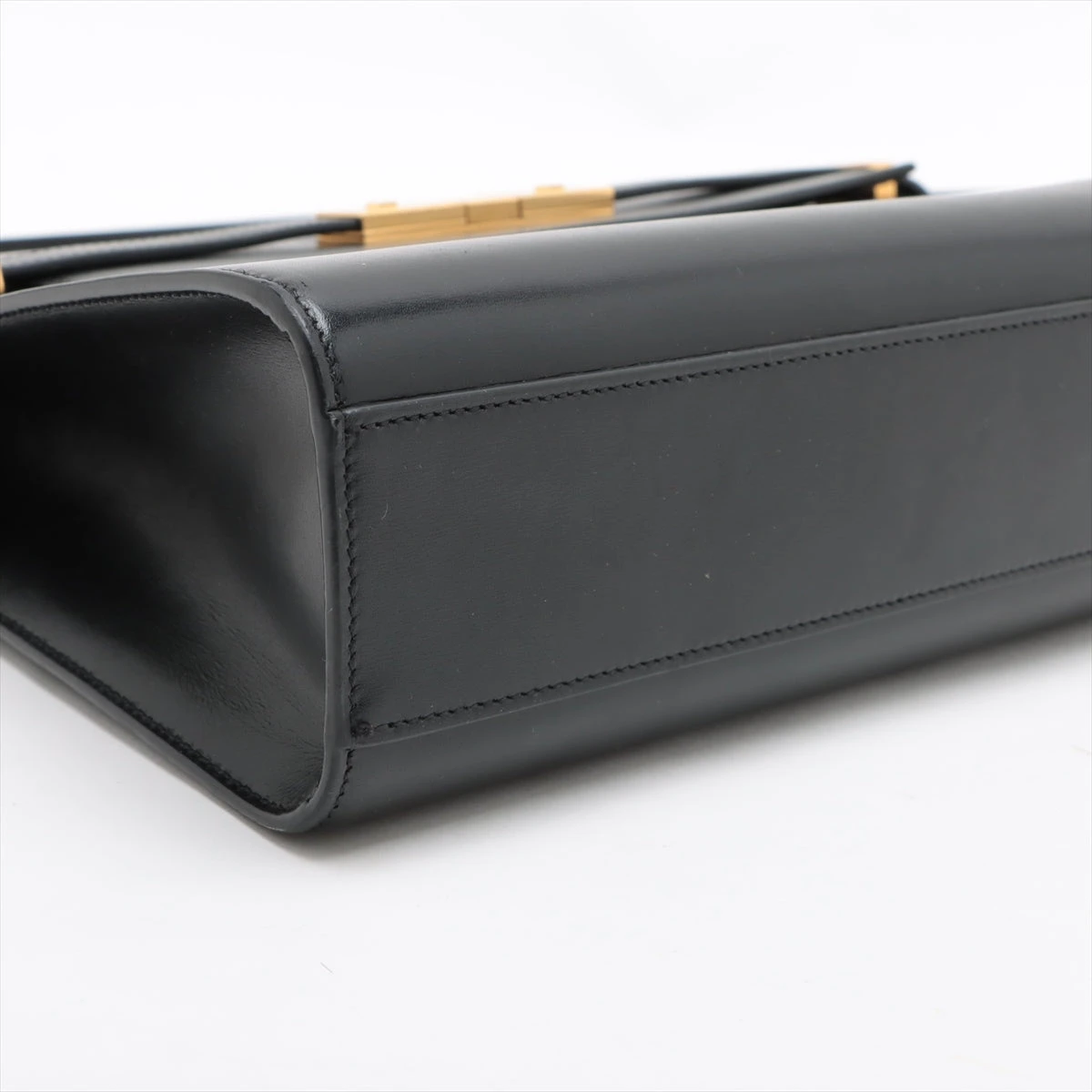 サンローランパリ マンハッタン レザー ショルダーバッグ ブラック