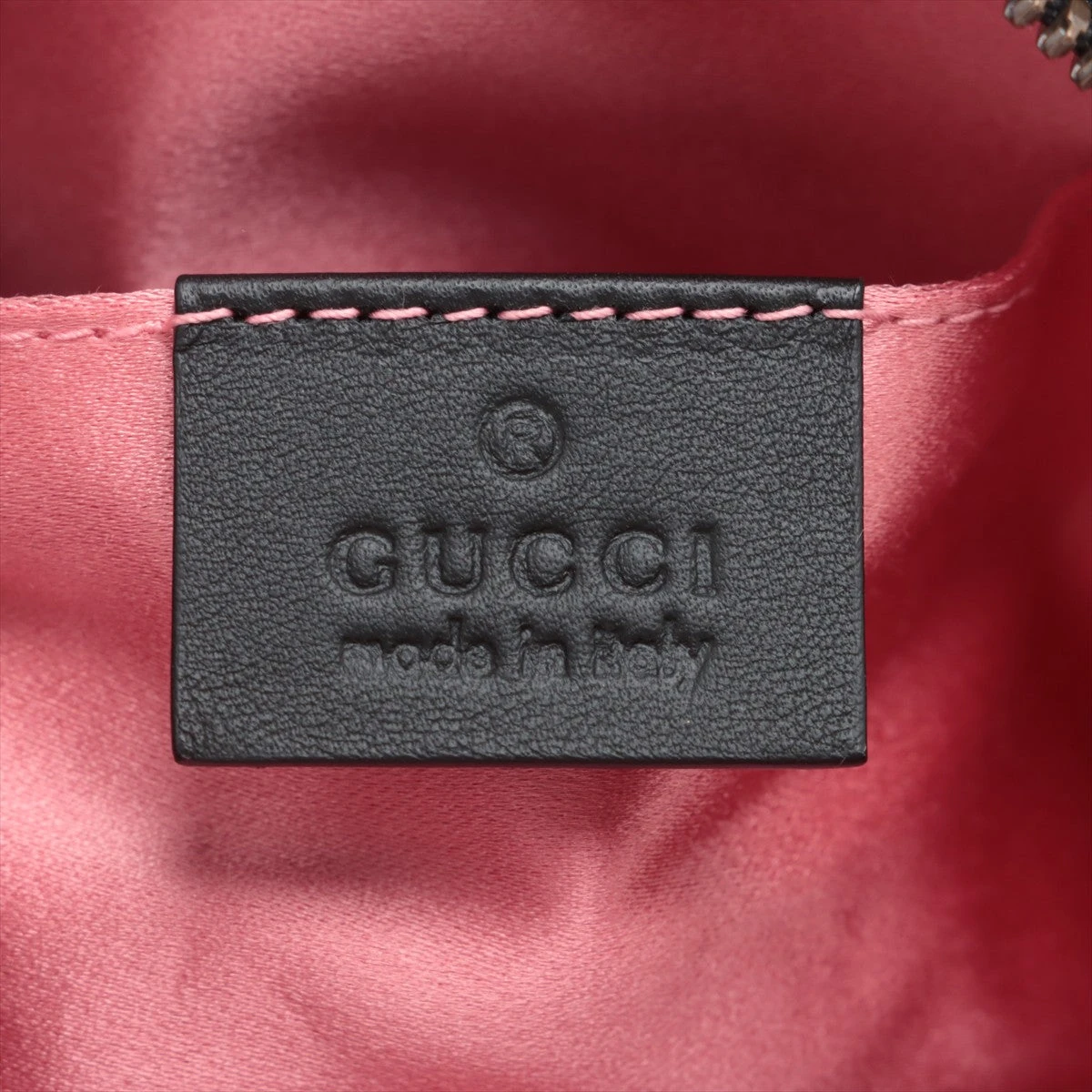 GUCCI ウエストポーチ マーモント ベロア レザー レッド