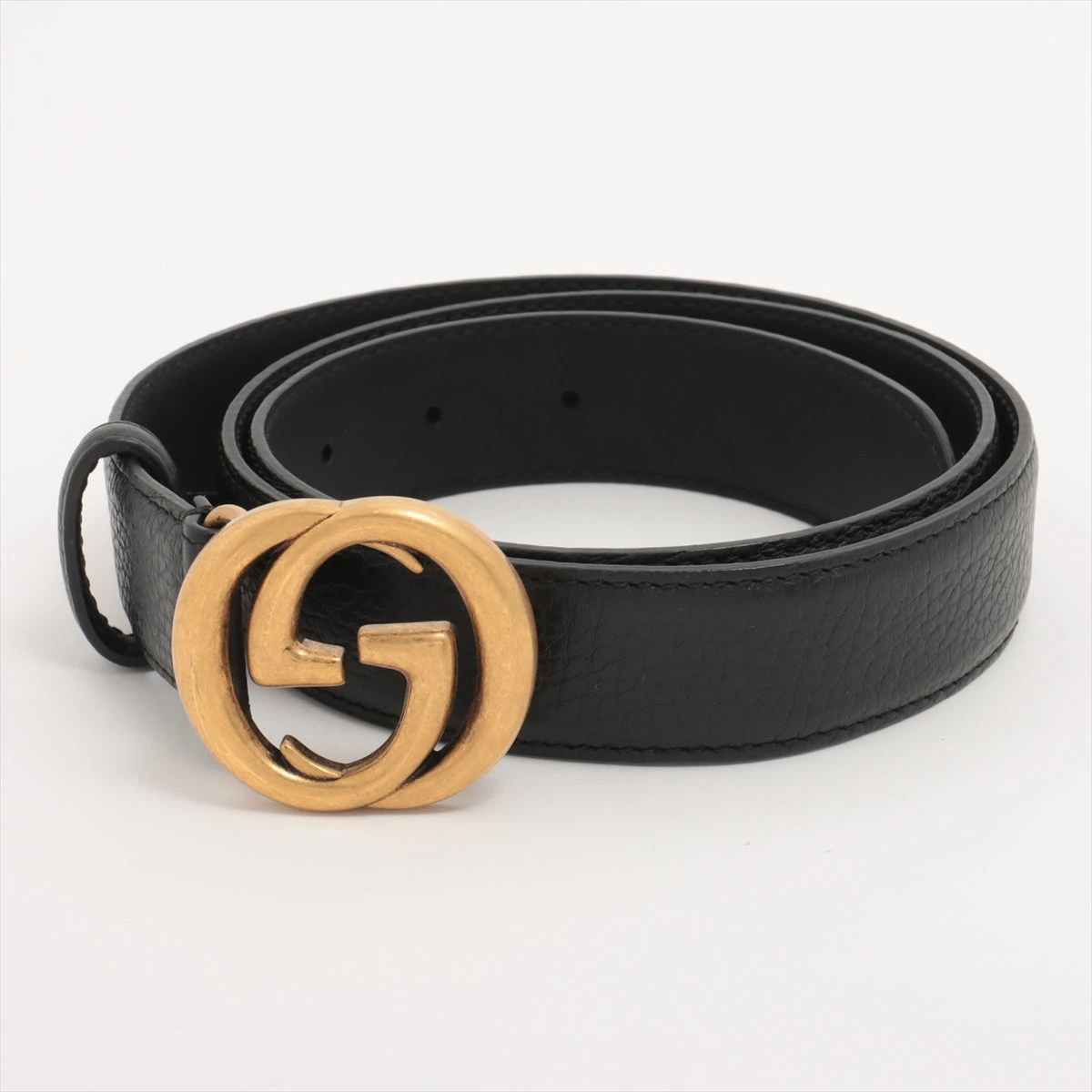【GUCCI】VIP価格☆ GG マーモント ベルト GGマーモント〕シャイニーバックル レザー ベルトブラック