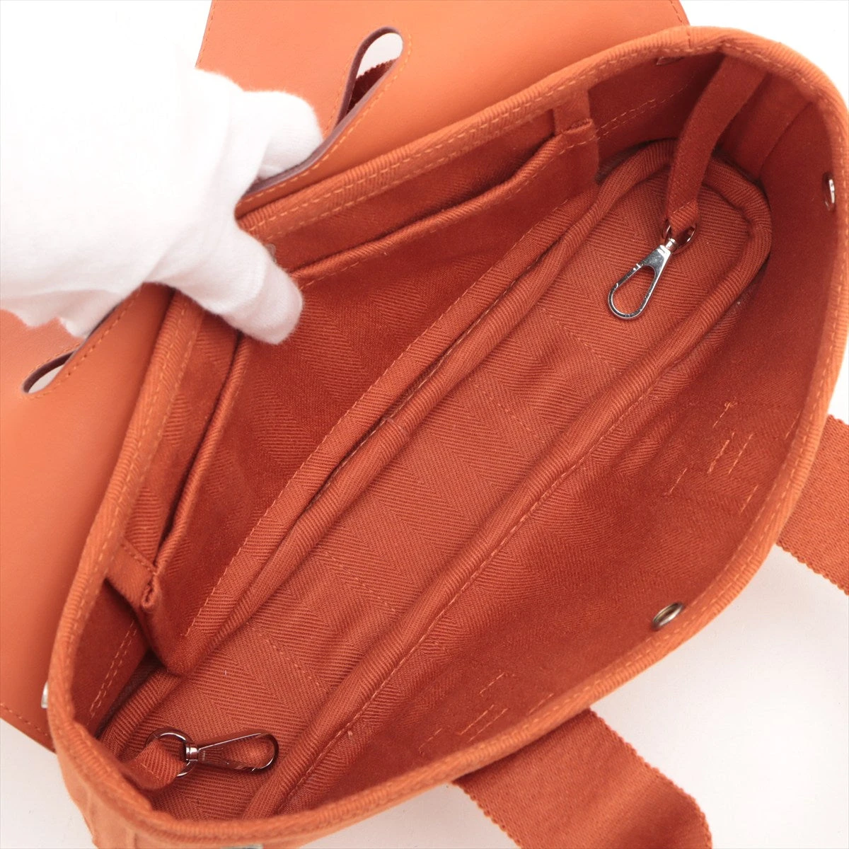 エルメス ヴァルパライソ ロングPM トワルシェブロン×レザー