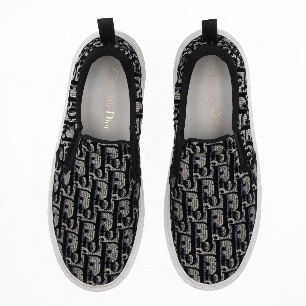 クリスチャンディオール Dior Solar レザー×ファブリック スリッポン