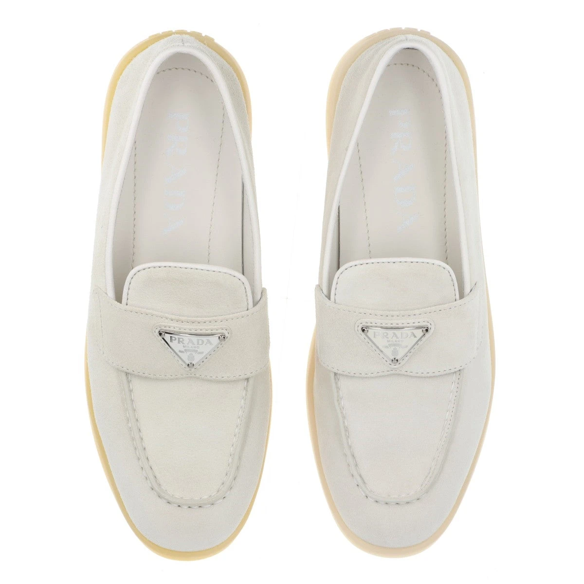 PRADA　スエード　トライアングルロゴ　ローファー プラダ トライアングルロゴ スエード ローファー 34.5