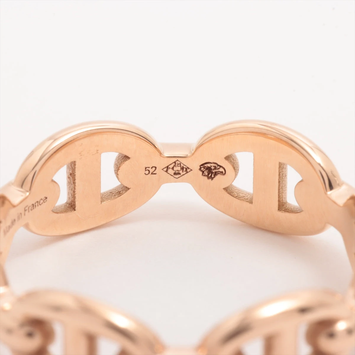 エルメス シェーヌダンクル アンシェネ リング 750(PG) 3.9g 52