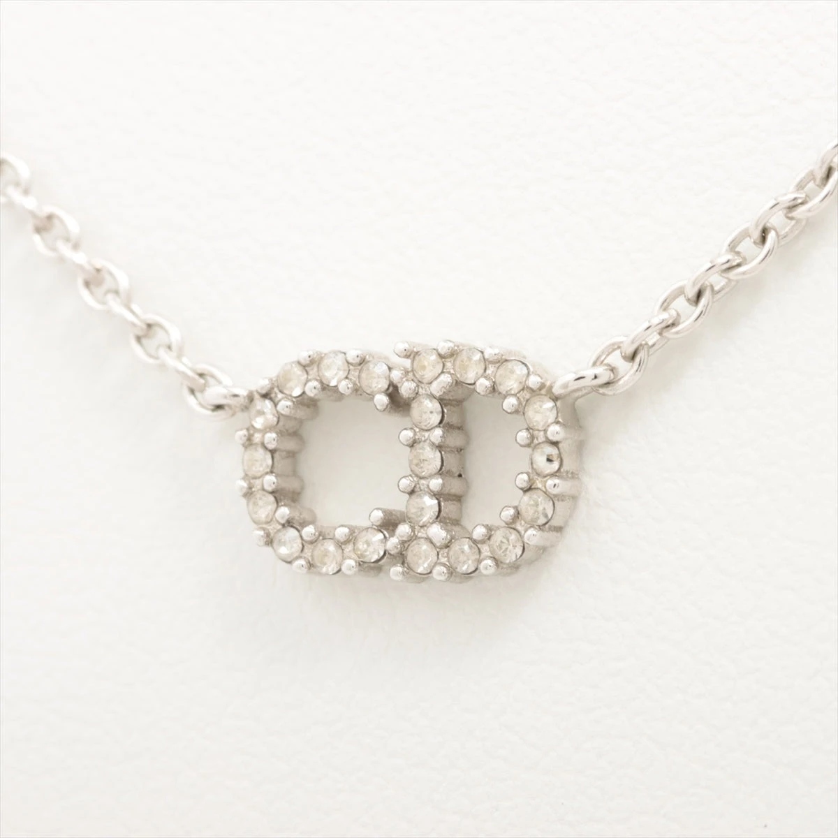 ✨美品✨DIOR Clair D Lune ストーン ネックレス シルバー クリスチャンディオール ネックレス レディース CLAIR D LUNE シルバー