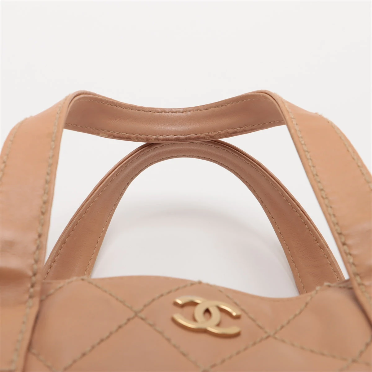 シャネル ワイルドステッチ ハンドバッグ 8番台 CHANEL 極 美品 シール有 8番台 シャネル ワイルドステッチ ココ