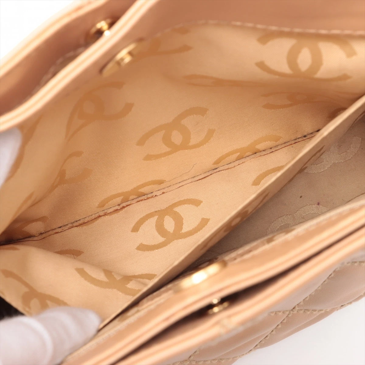 ベージュ レザー バッグ ゴールド金具 COACH (コーチ) 2WAYハンドバッグ ショルダーバッグ ゴールド